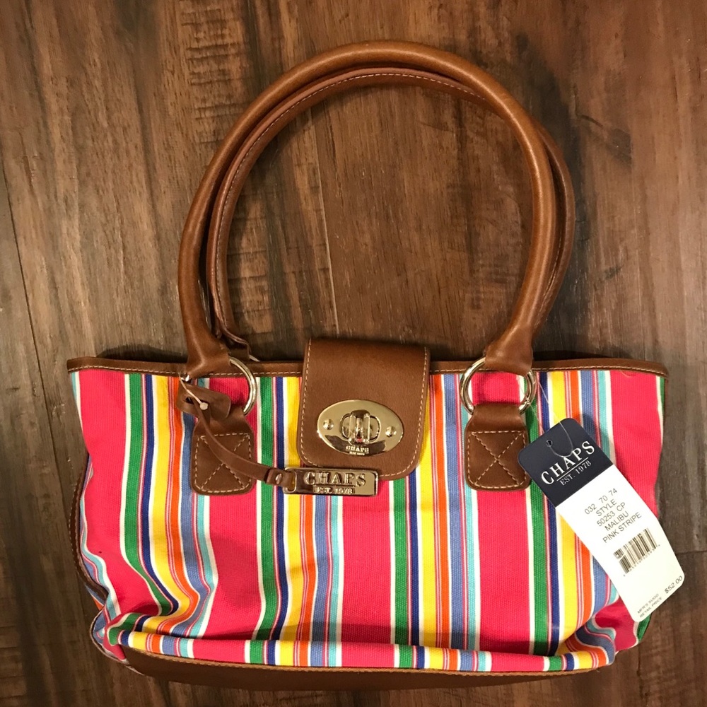 NWT Chaps Multi Colored Purse Handbag